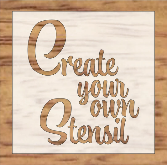 Custom stencils on Oracal 651 vinyl adhesive - images, text, logos, graphics image 0
