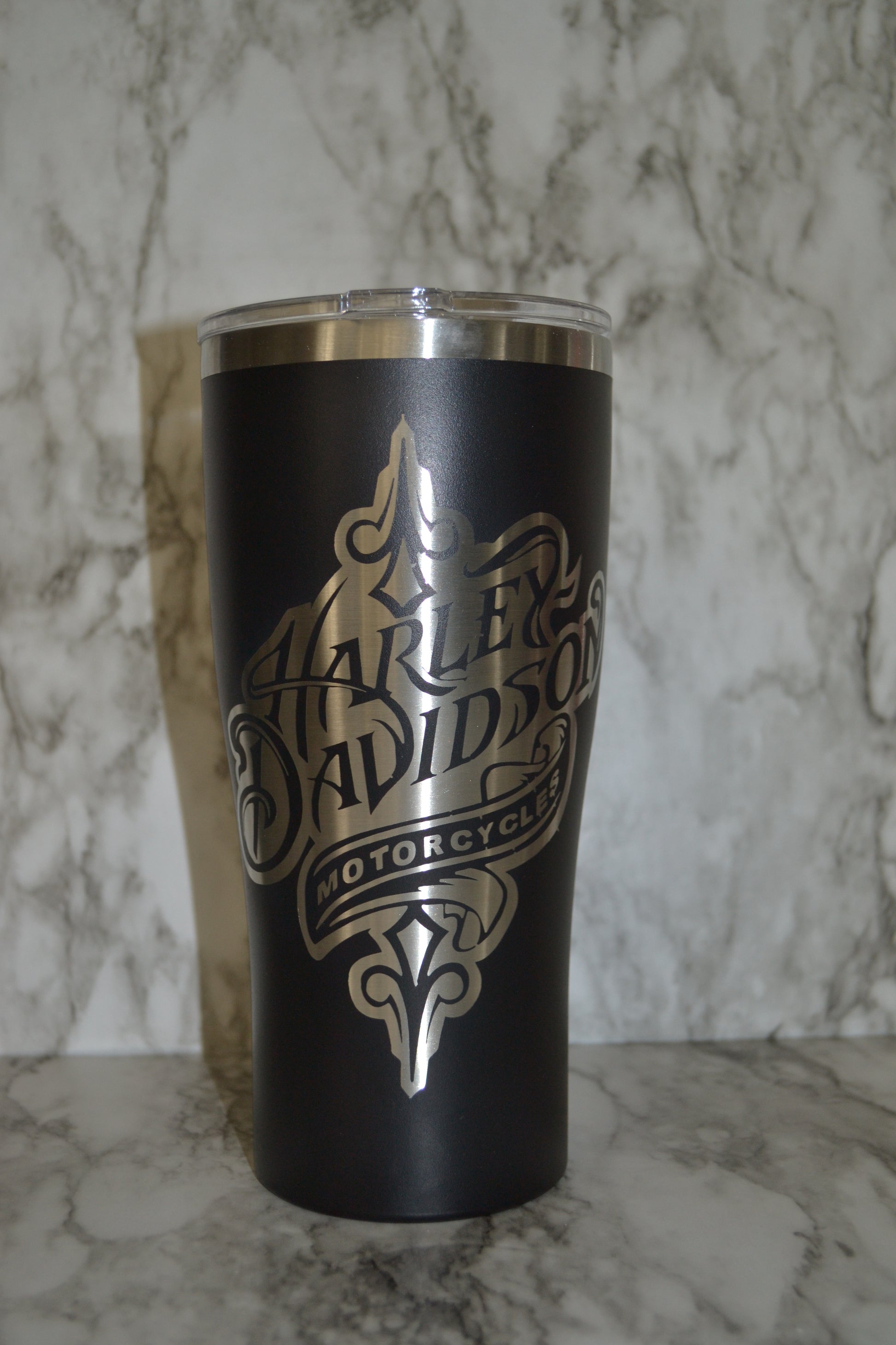 Harley-Davidson engraved tumbler, Motorcycle Tumbler, Biker water bottle image 9