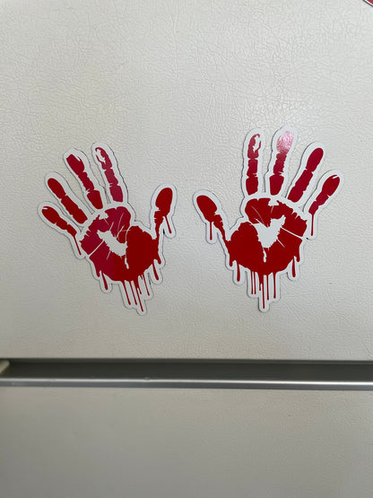 Bloody Happy Halloween Red Fridge Magnets | Reusable decorations image 3