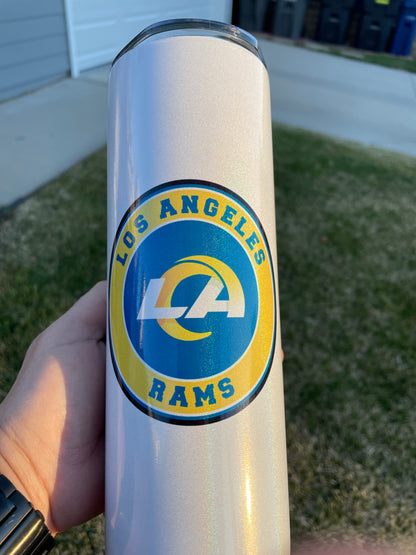 Los Angeles Rams Football 20/ 25 oz tumbler | Super Bowl Tumbler image 6