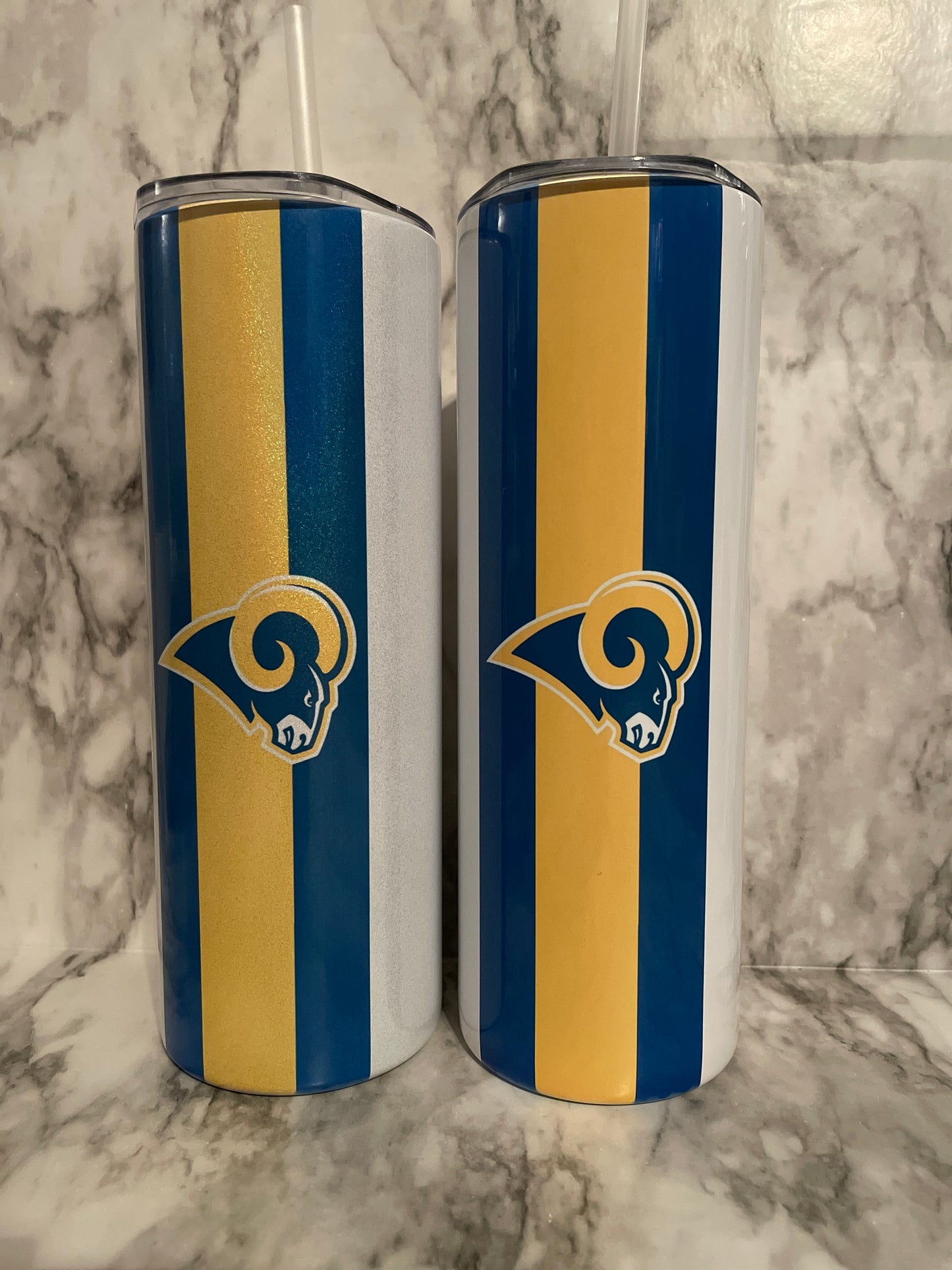 Los Angeles Rams Football 20/ 25 oz tumbler | Super Bowl Tumbler image 7