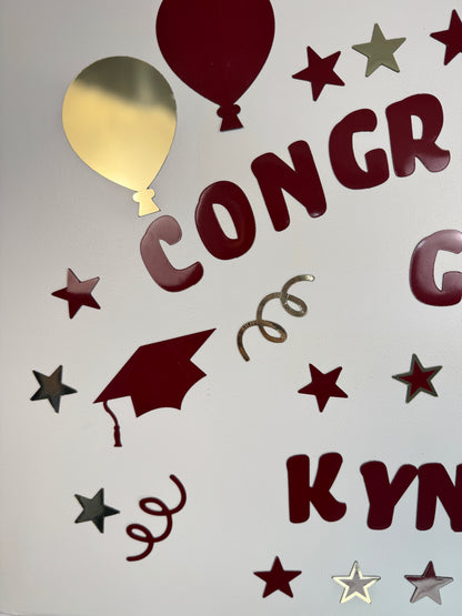 Graduation Cruise Door Decor, Congrats Grad Magnet Set, Cruise Ship Gift, Class of