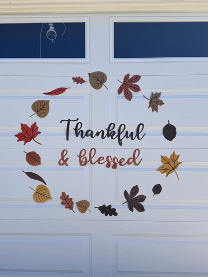 Thankful & Blessed Garage Door Magnet Wreath, photo 10 of 12