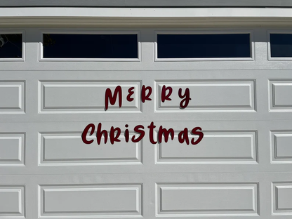 Merry Christmas Reusable Letters for the Garage door image 4