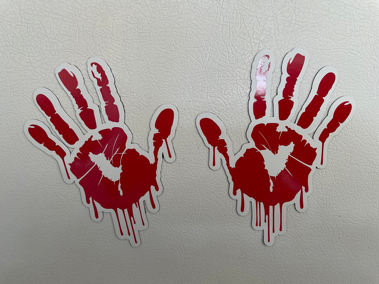 Bloody Happy Halloween Red Fridge Magnets | Reusable decorations image 1