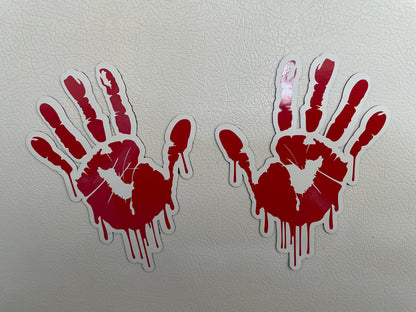 Bloody Happy Halloween Red Fridge Magnets | Reusable decorations image 1