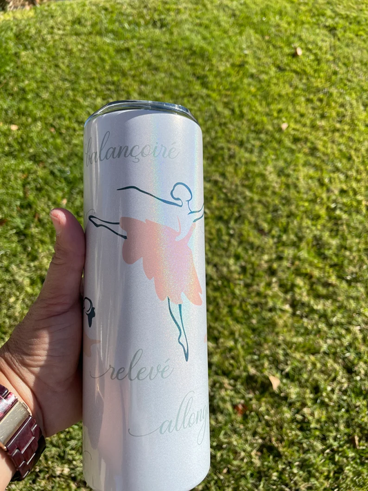 Ballerina's 20 oz Tumbler | Three Ballerina's dancing | Ballet movements image 0