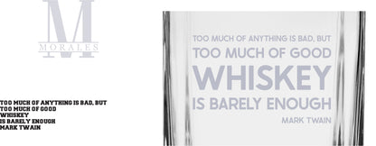 Personalized Etched Glass Whiskey Decanter/ Groomsmen Gift image 7