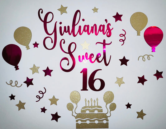 Personalized Sweet 16 Cruise Door Magnet, Birthday Cabin Decor