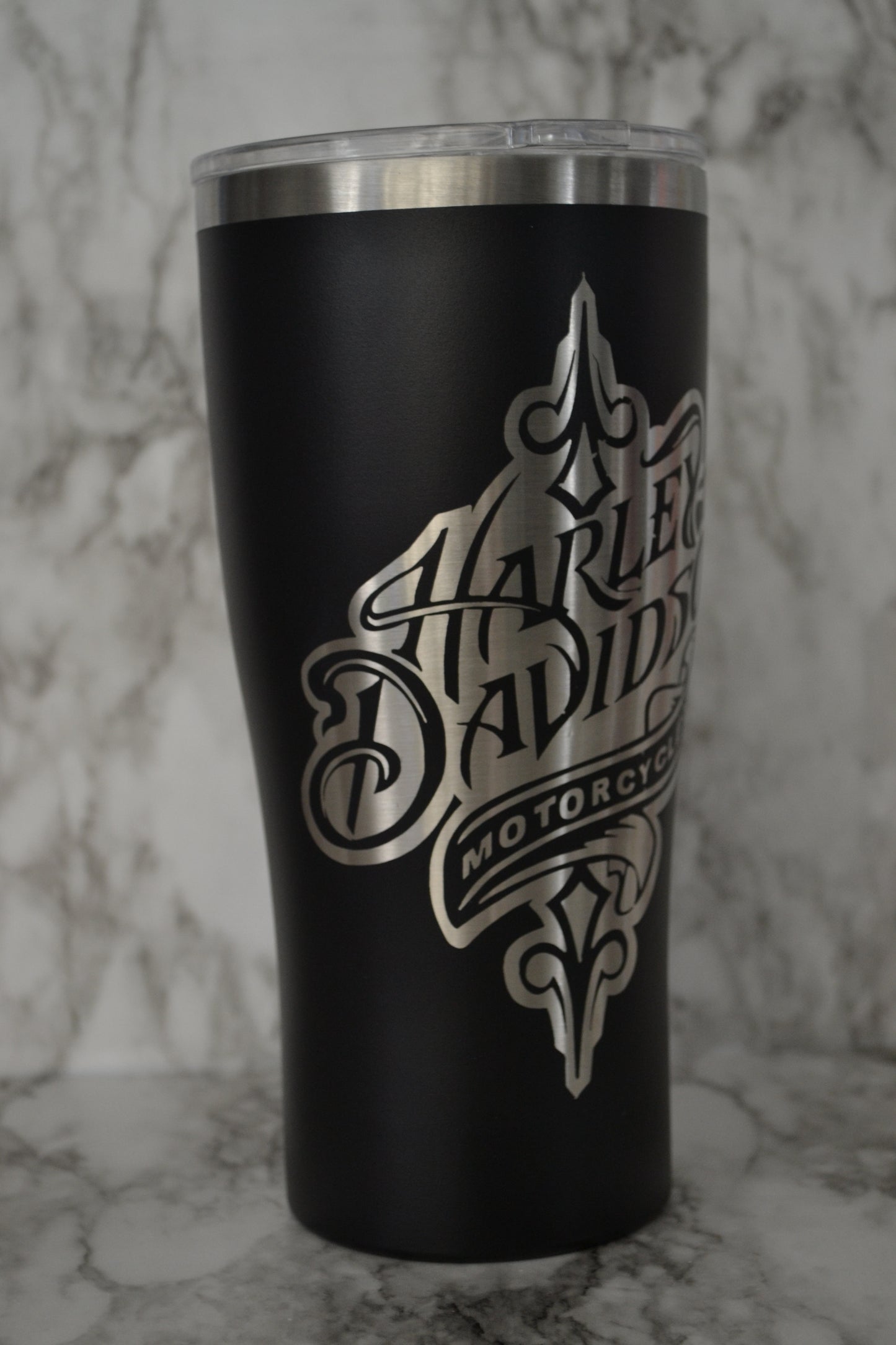 Harley-Davidson engraved tumbler, Motorcycle Tumbler, Biker water bottle image 5