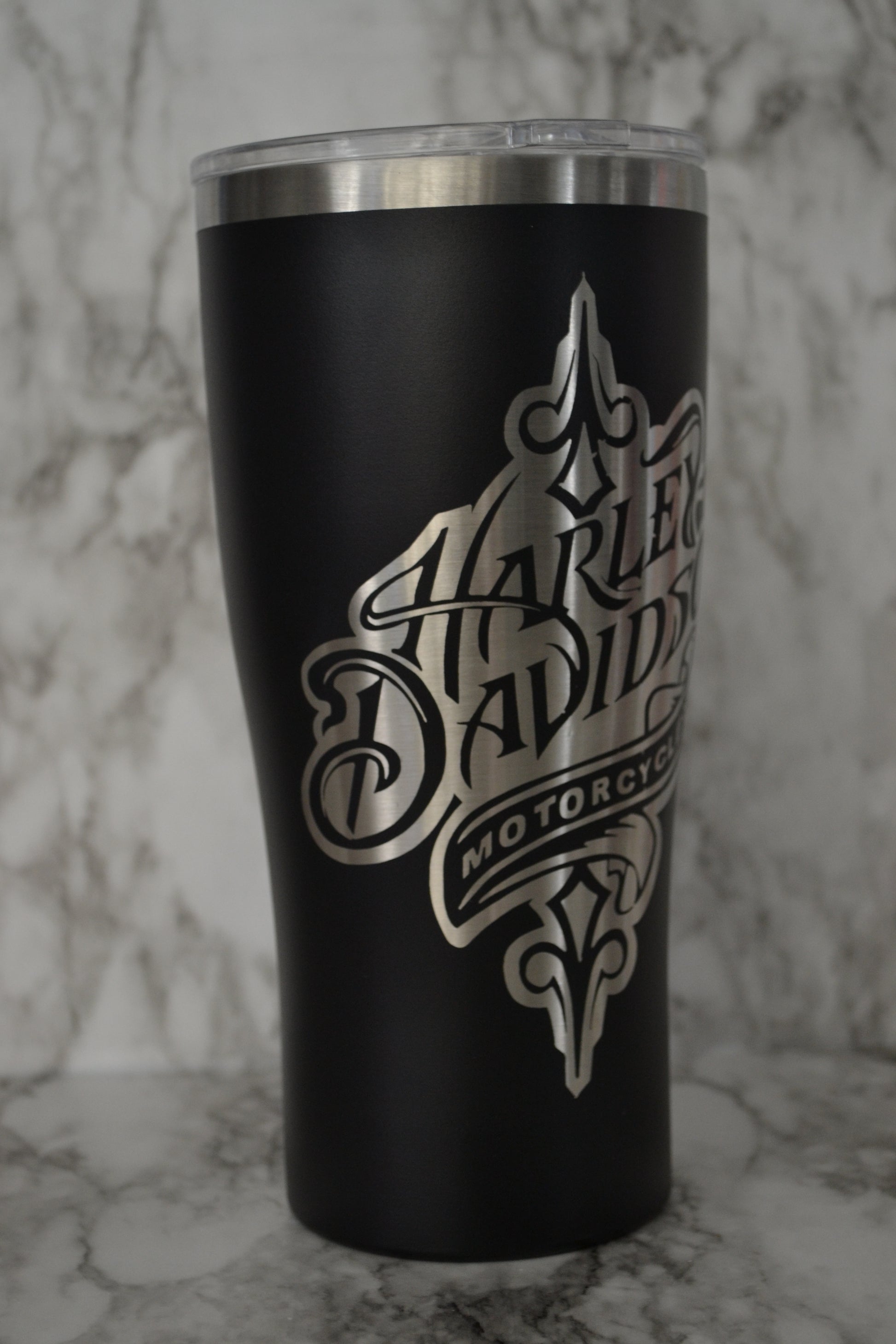 Harley-Davidson engraved tumbler, Motorcycle Tumbler, Biker water bottle image 5