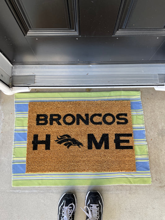 Denver Broncos Door Mat | Welcome Mat | Colorado Door Mat image 0