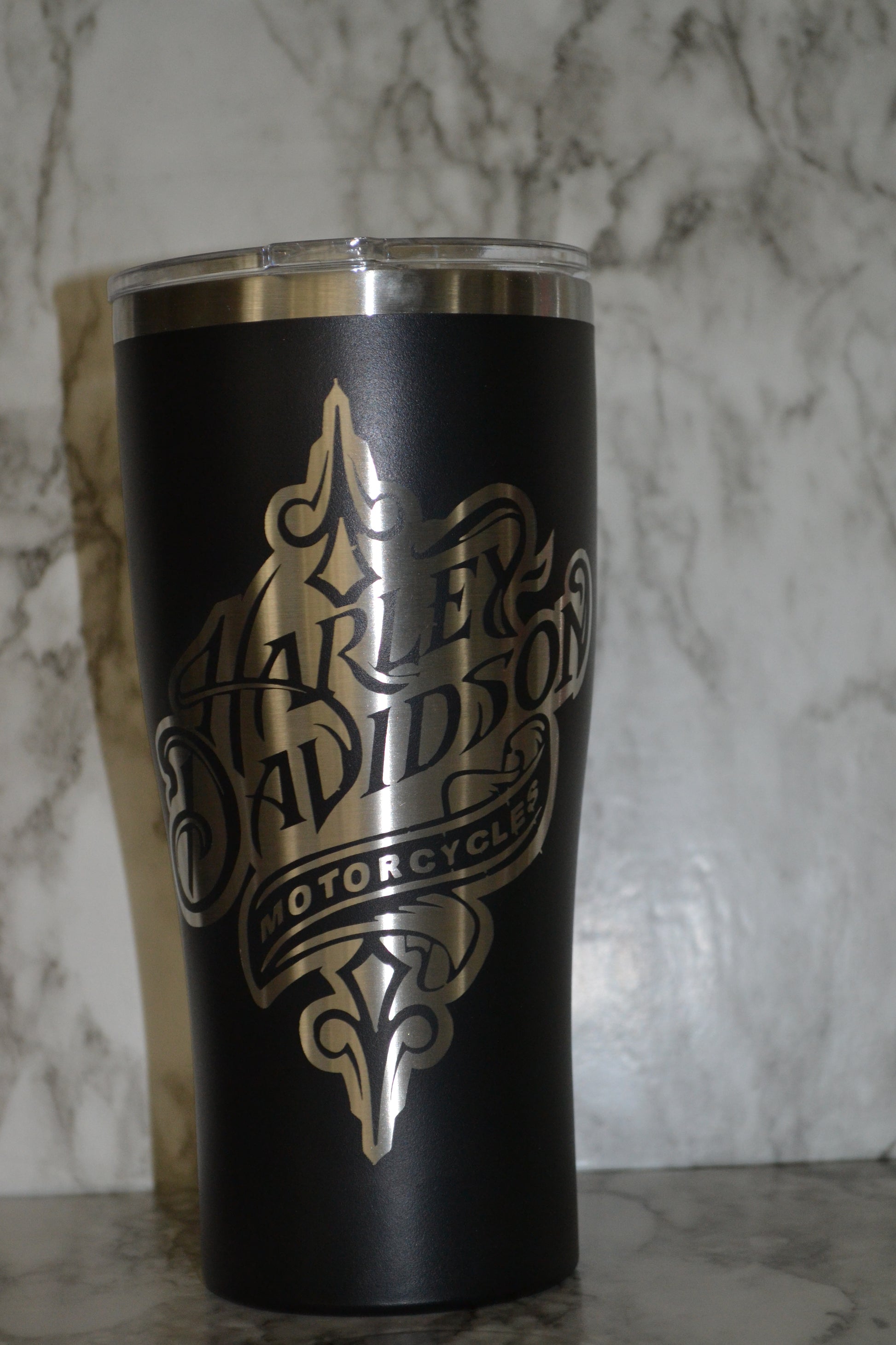 Harley-Davidson engraved tumbler, Motorcycle Tumbler, Biker water bottle image 10