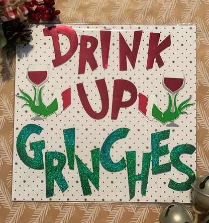 Drink Up Grinches Fridge Magnets | Reusable decorations | Christmas decorations image 3