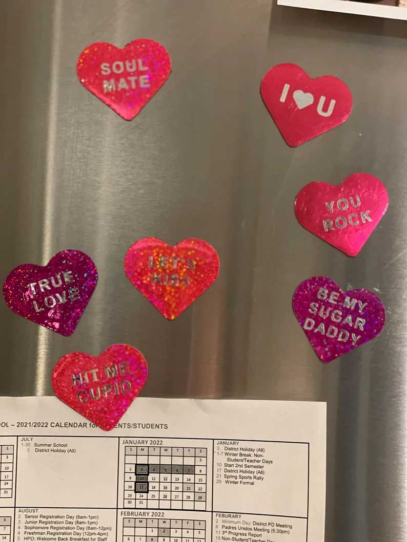 Personalized Conversation Candy Hearts fridge magnets image 1