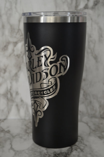 Harley-Davidson engraved tumbler, Motorcycle Tumbler, Biker water bottle image 2