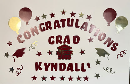 Graduation Cruise Door Decor, Congrats Grad Magnet Set, Cruise Ship Gift, Class of