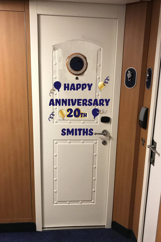 Anniversary Cruise Ship Cabin door decorations Magnets: Family Voyage Decor