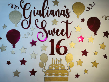 Personalized Sweet 16 Cruise Door Magnet, Birthday Cabin Decor