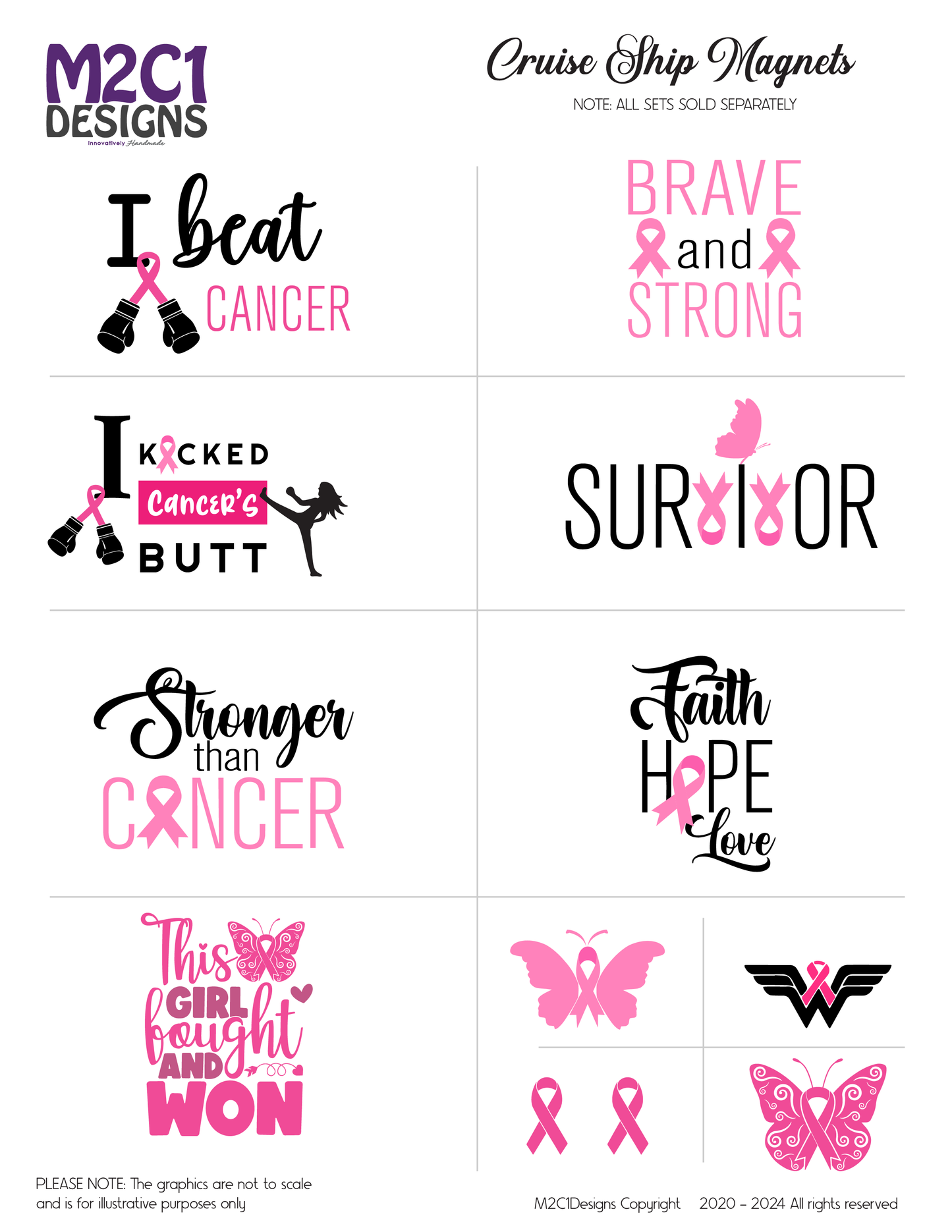 Beat Cancer Cruise Ship magnets, Hope Floats Cruise  Survivor's Voyage, Cruising for a Cure