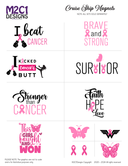Beat Cancer Cruise Ship magnets, Hope Floats Cruise  Survivor's Voyage, Cruising for a Cure