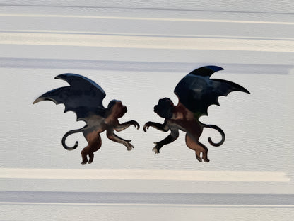Halloween Flying Monkeys Garage Door Magnets: Flying Monkeys Beware Silhouette Set