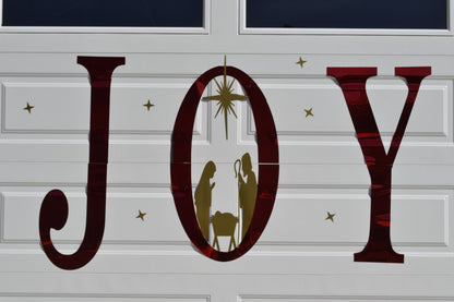 Joy Peace Nativity Scene Garage Door Magnets | Christmas Garage Door Decor | Outdoor Holiday Decorations | Christian Christmas Décor