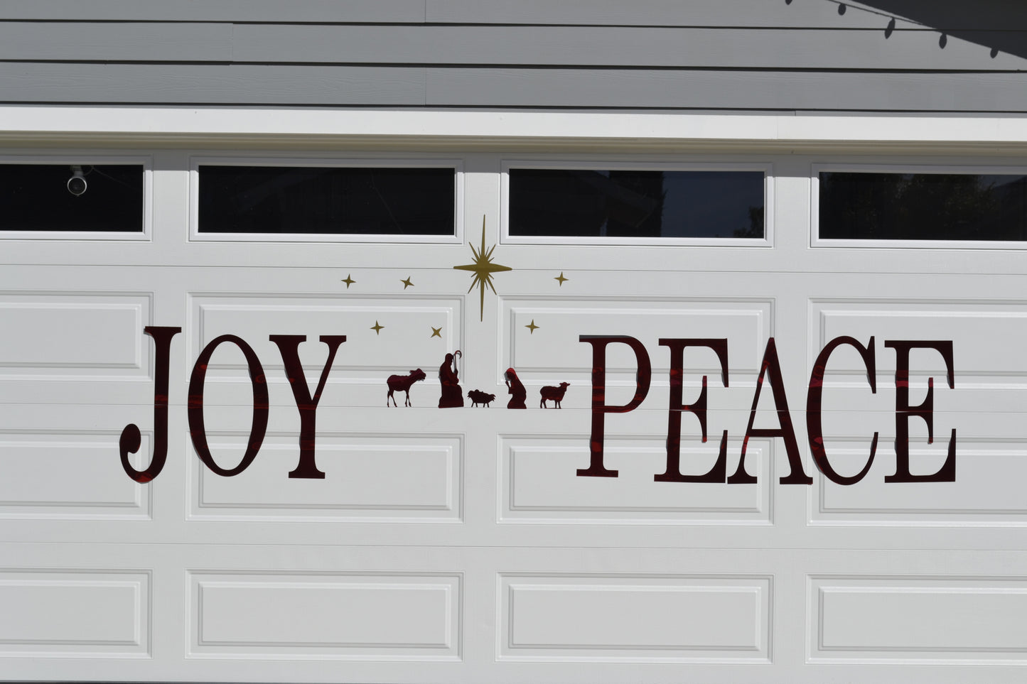 Joy Peace Nativity Scene Garage Door Magnets | Christmas Garage Door Decor | Outdoor Holiday Decorations | Christian Christmas Décor