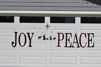 Joy Peace Nativity Scene Garage Door Magnets | Christmas Garage Door Decor | Outdoor Holiday Decorations | Christian Christmas Décor