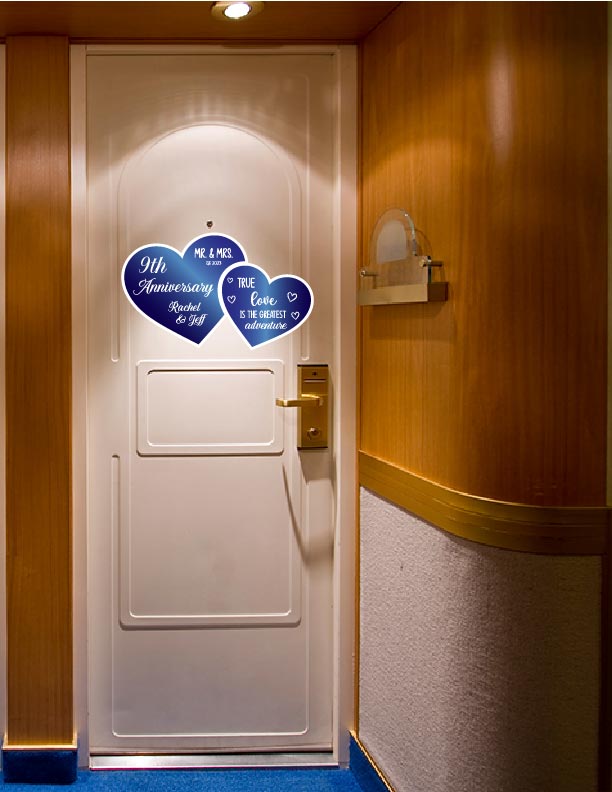Anniversary Cruise Door Magnet – Double Heart Milestone Edition