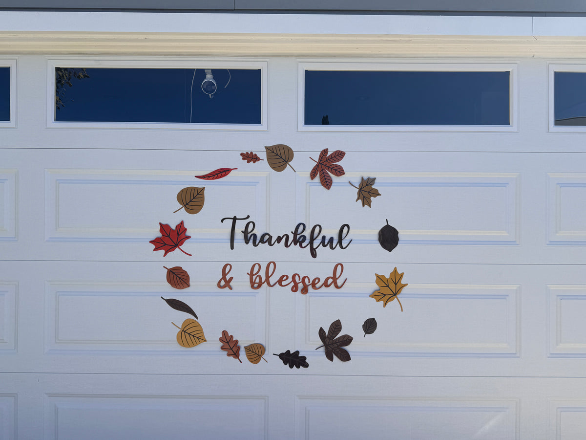 Thankful & Blessed Garage Door Magnet Wreath, photo 6 of 12