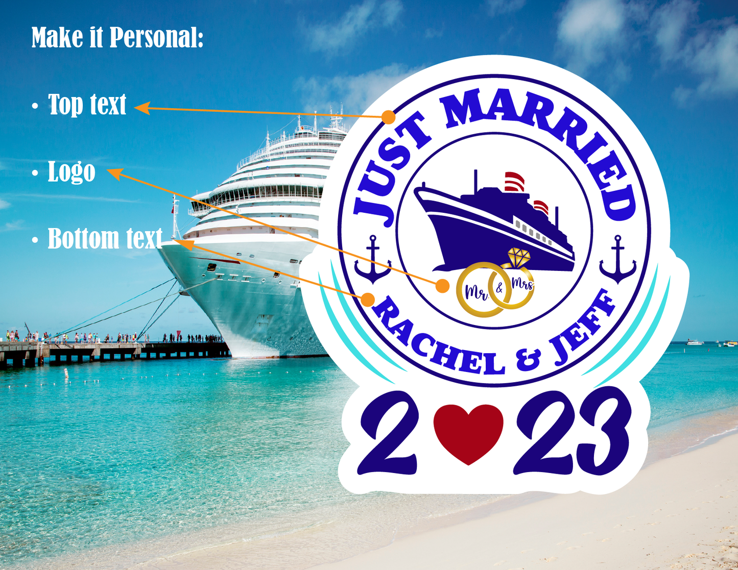 Personalized Cruise Magnet Set: Family, Friends, Anniversary, Birthday