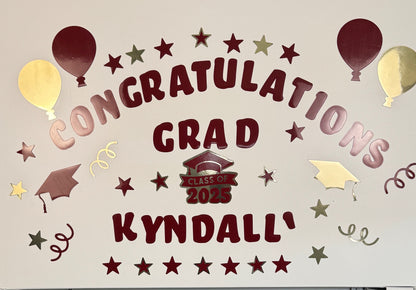 Graduation Cruise Door Decor, Congrats Grad Magnet Set, Cruise Ship Gift, Class of