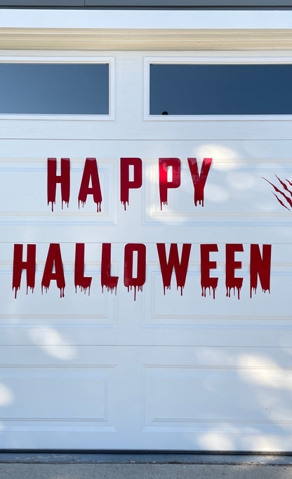 Bloody Happy Halloween Garage Door Magnets, Reusable decorations, Halloween deco