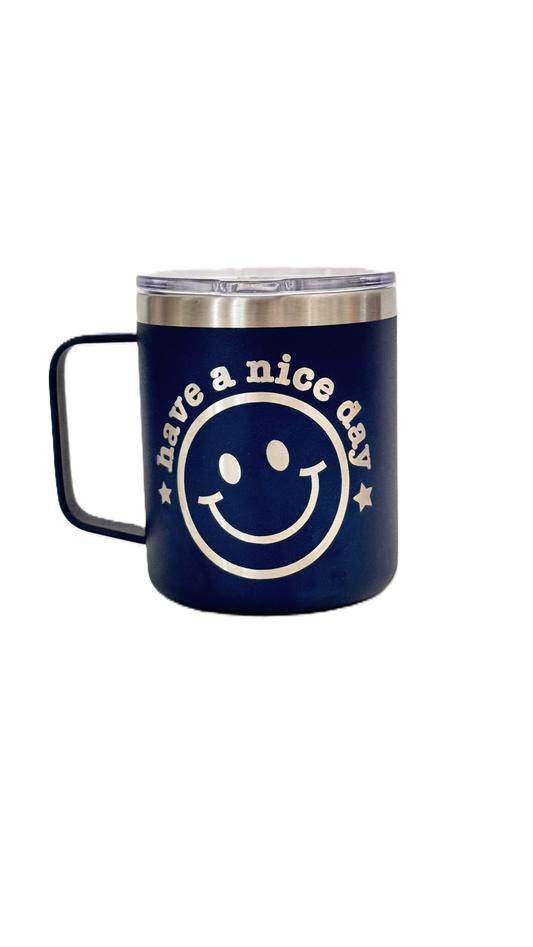 Sarcastic Have a Nice Day Mug | Hidden Middle Finger Coffee Cup | Funny Gift for Coworker, Best Friend, White Elephant