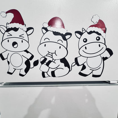 Cows Christmas, Mooey Christmas Cow Magnets – Festive Farm Friends with Personality!