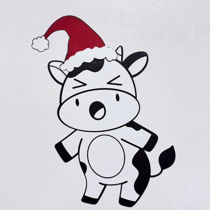 Cows Christmas, Mooey Christmas Cow Magnets – Festive Farm Friends with Personality!