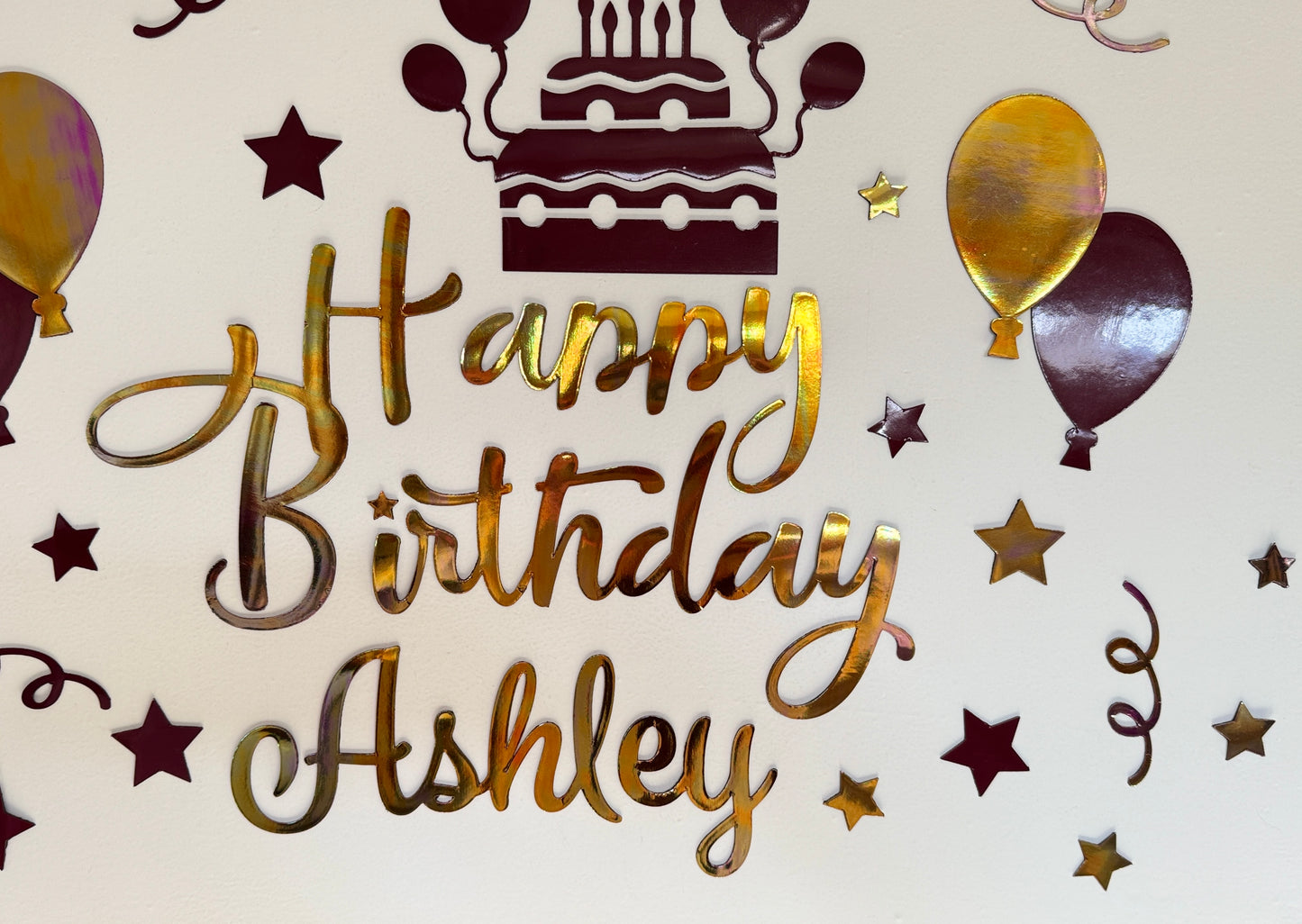 Cruise Ship Cabin door Decorations Birthday Magnet Set: Cake & Balloons