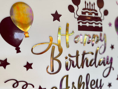 Cruise Ship Cabin door Decorations Birthday Magnet Set: Cake & Balloons