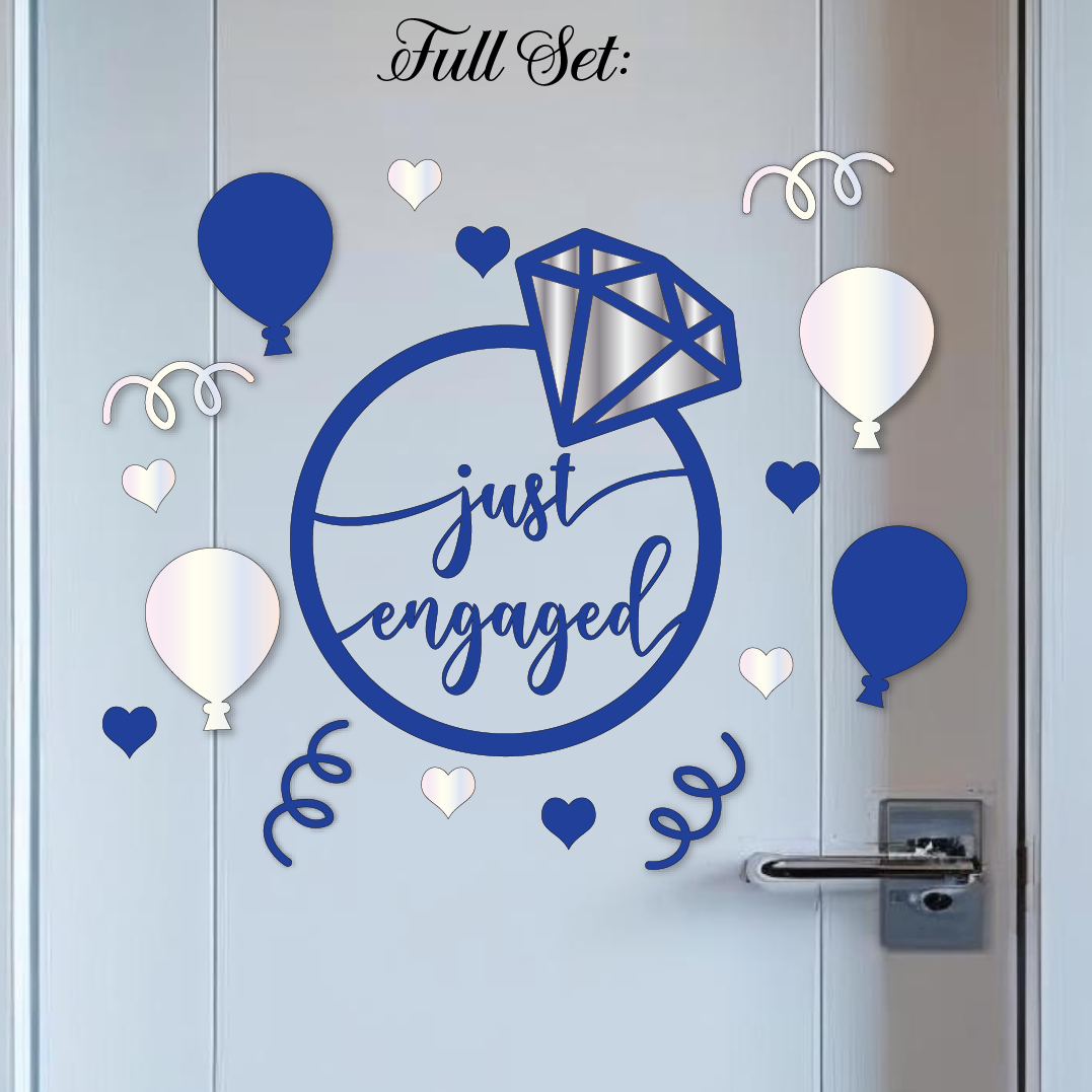 Just Engaged Cruise Door Magnet Set: Diamond Ring Cabin Decor