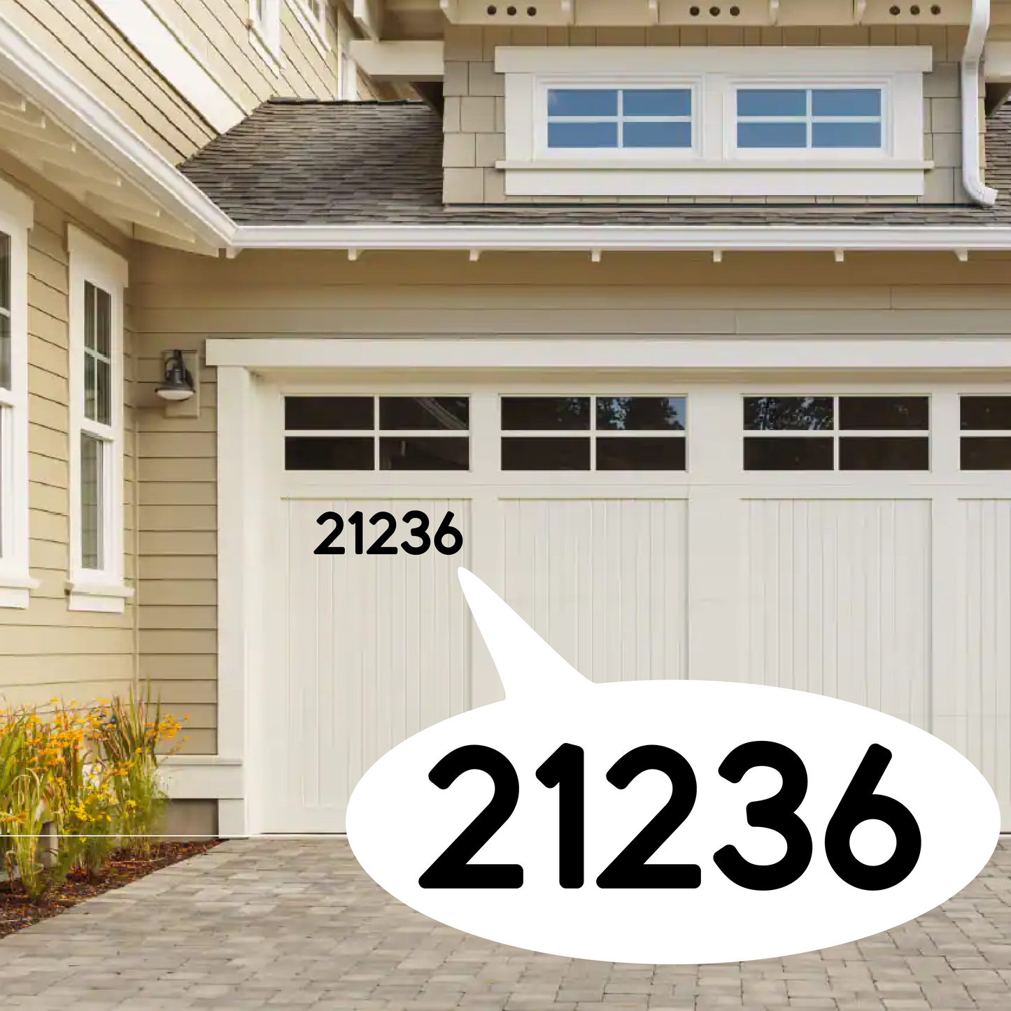 Magnetic (flexible) Numbers - 6 inch tall, for garage, house, office, apartment, hotel, restaurant, bar, cafe, kitchen, Weather Resistant UV Vinyl, Black or White.