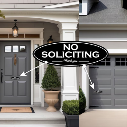 No Soliciting (Magnet or Decal) No Soliciting Decal, Waterproof Outdoor