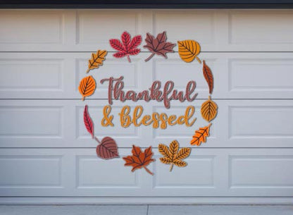 Thankful & Blessed Garage Door Magnet Wreath, photo 2 of 12