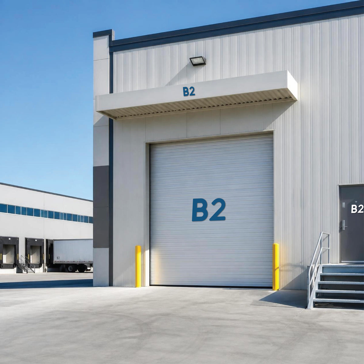 Heavy Duty 6" Magnetic Warehouse & Facility Numbers, Dock Door and Building Numbers, Reflective Available