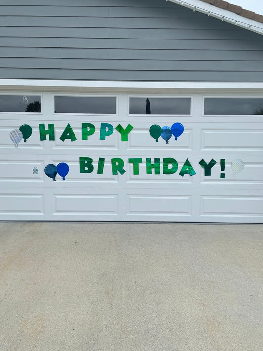 Happy Birthday Signs - garage door decor, party signs image 0