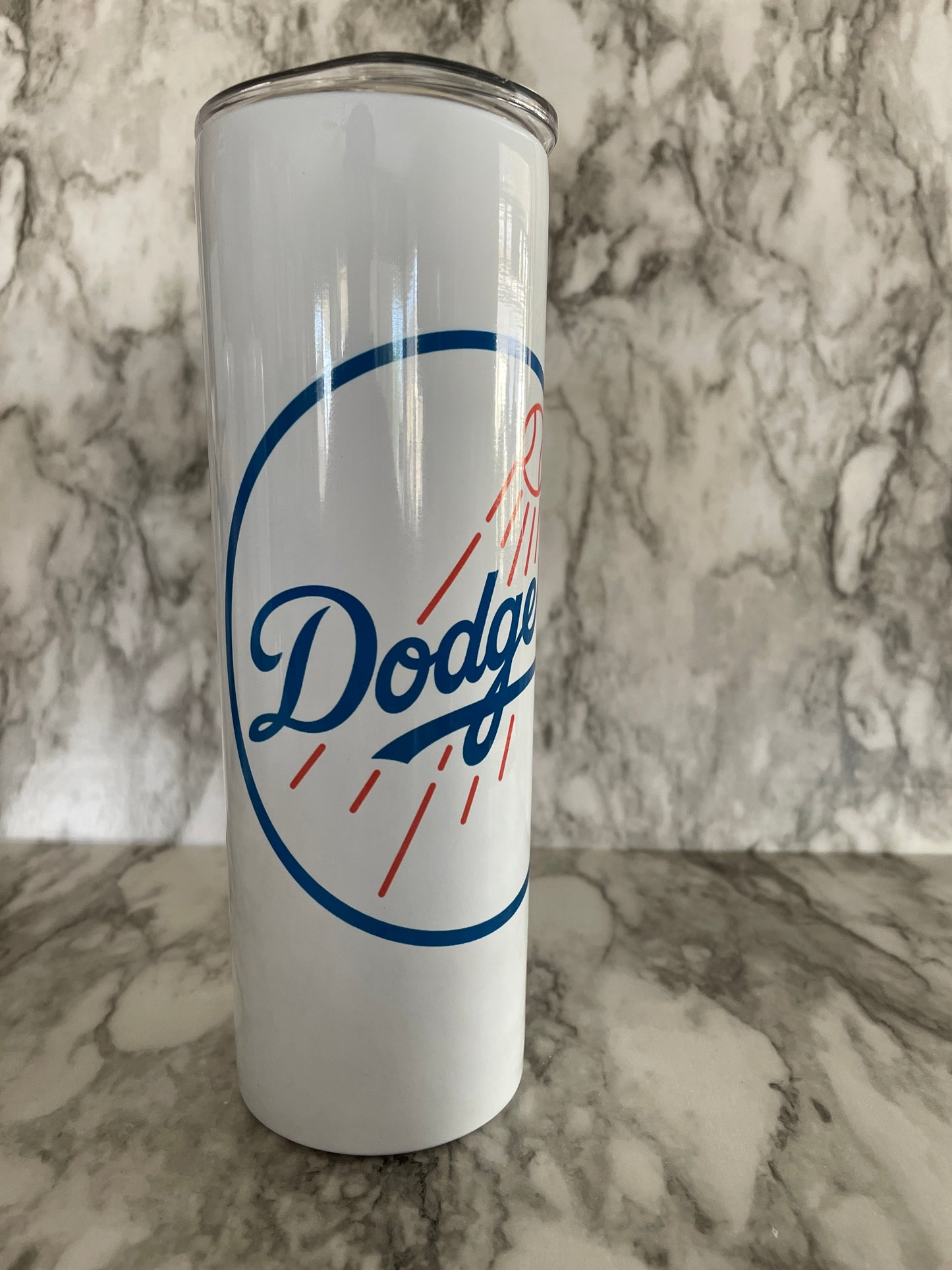 Personalized Los Angeles Dodgers Baseball 20 oz tumbler image 2