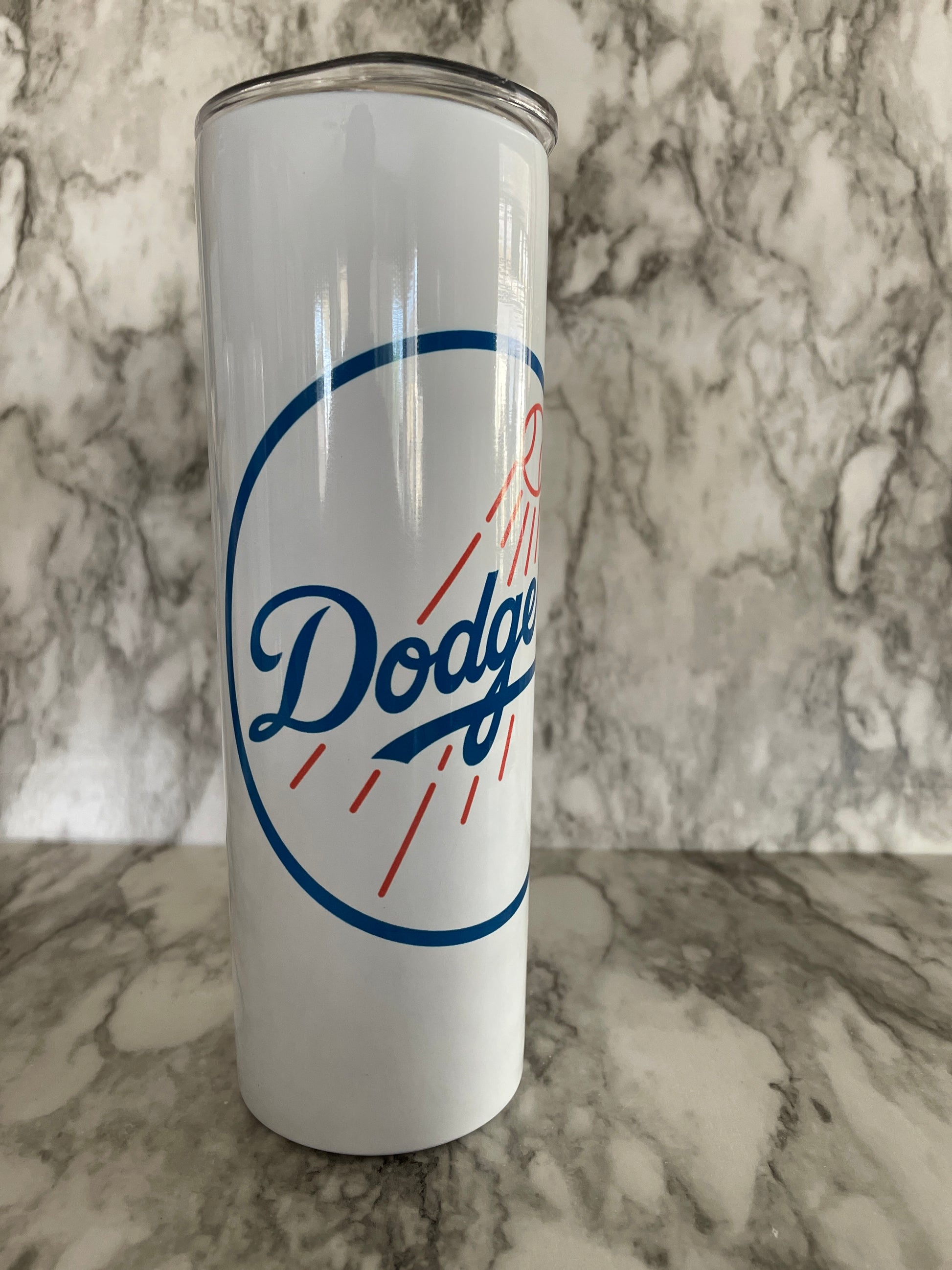 Personalized Los Angeles Dodgers Baseball 20 oz tumbler image 2