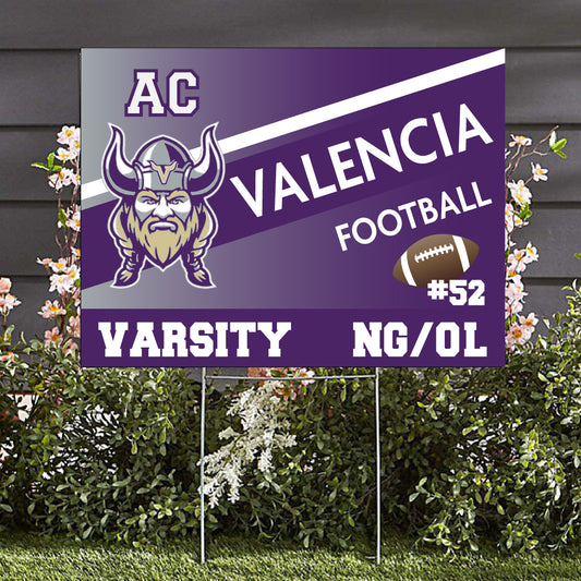 Personalized Valencia High School Football Yard sign image 0