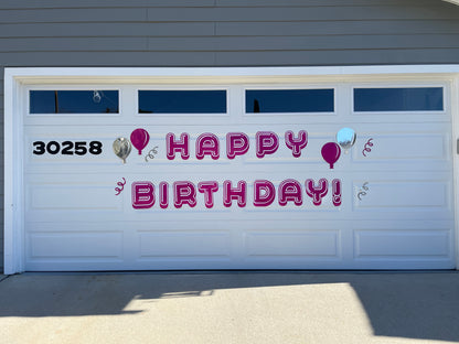 Magnetic Electric Happy Birthday Outdoor decorations | Holographic Garage Door image 10