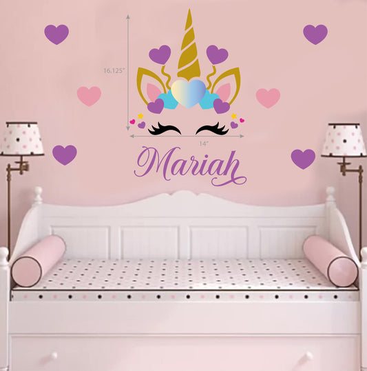 Princess Crown Personalized Name Wall Decal, filigree, large decal, gold, white, image 0